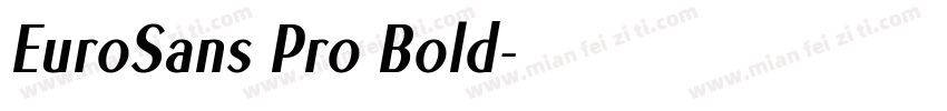 EuroSans Pro Bold字体转换